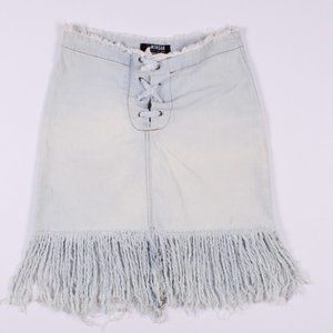 Vintage Y2K Morgan De Toi Washed Light Blue Denim Skirt